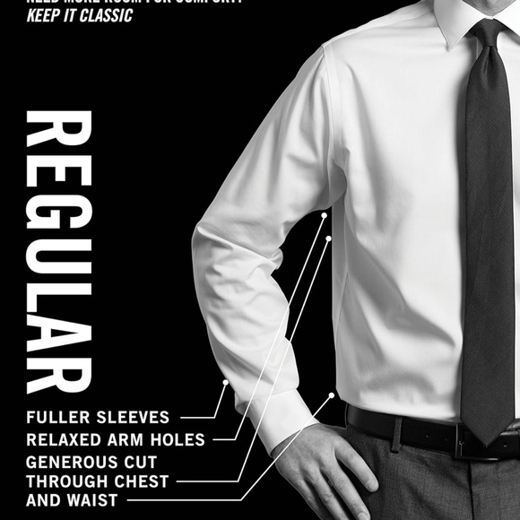 NWT Tommy Hilfiger Men's Dress Shirt Regular Fit Non Iron Gingham 16.5 32/33 - Picture 2 of 4